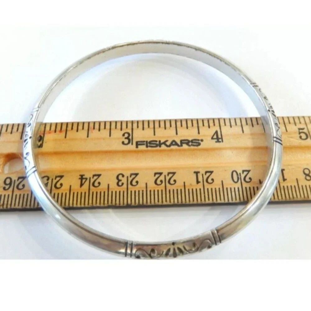 BRIGHTON -  Embossed Design 5mm Bangle Bracelet - 2.5